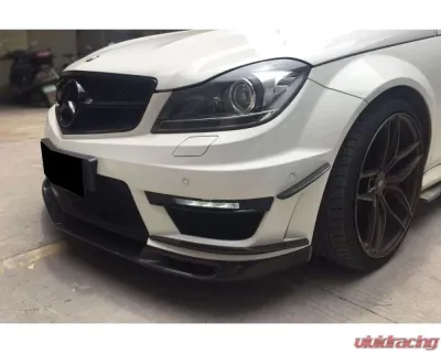 Carbonado CFRP BK Style Front Canard Mercedes Benz W204 C63 AMG 2012-2014 - CF8500OEM.CRD