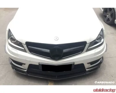 Carbonado CFRP BK Style Front Canard Mercedes Benz W204 C63 AMG 2012-2014 - CF8500OEM.CRD