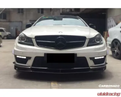 Carbonado CFRP BK Style Front Canard Mercedes Benz W204 C63 AMG 2012-2014 - CF8500OEM.CRD