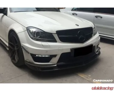 Carbonado CFRP BK Style Front Canard Mercedes Benz W204 C63 AMG 2012-2014 - CF8500OEM.CRD