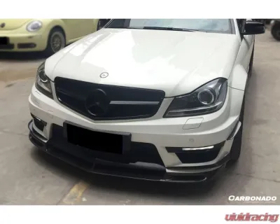 Carbonado CFRP BK Style Front Canard Mercedes Benz W204 C63 AMG 2012-2014 - CF8500OEM.CRD