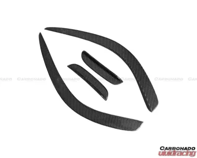 Carbonado CFRP BK Style Front Canard Mercedes Benz W204 C63 AMG 2012-2014 - CF8500OEM.CRD
