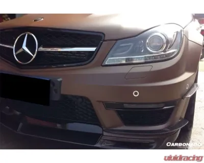 Carbonado CFRP BK Style Front Canard Mercedes Benz W204 C63 AMG 2012-2014 - CF8500OEM.CRD