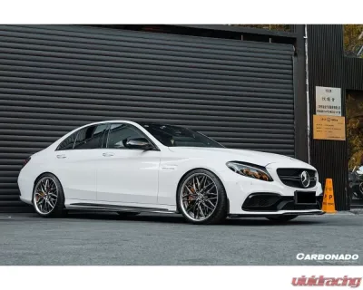 Carbonado CFRP Front Lip for Mercedes Benz W205 C63/S AMG Sedan 2015-2021 Black SS - CF8502BKSS.FL