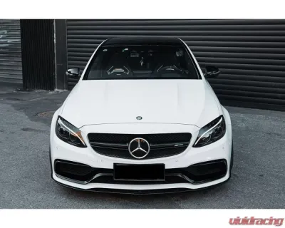 Carbonado CFRP Front Lip for Mercedes Benz W205 C63/S AMG Sedan 2015-2021 Black SS - CF8502BKSS.FL
