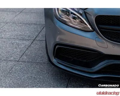 Carbonado CFRP Front Bumper Canards Mercedes Benz W205 C63 | S AMG 2015-2021 - CF8502OEM.CRD