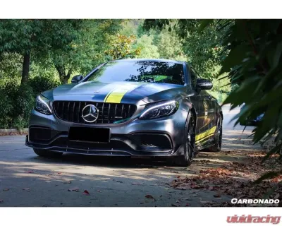 Carbonado CFRP Front Bumper Canards Mercedes Benz W205 C63 | S AMG 2015-2021 - CF8502OEM.CRD