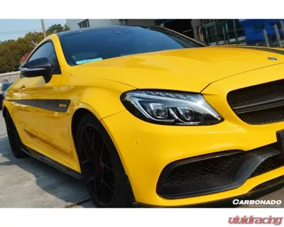 Carbonado CFRP Front Bumper Canards Mercedes Benz W205 C63 | S AMG 2015-2021 - CF8502OEM.CRD