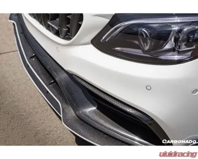 Carbonado CFRP Front Bumper Canards Mercedes Benz W205 C63 | S AMG 2015-2021 - CF8502OEM.CRD