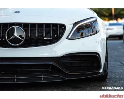 Carbonado CFRP Front Bumper Canards Mercedes Benz W205 C63 | S AMG 2015-2021 - CF8502OEM.CRD