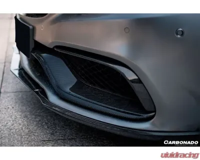 Carbonado CFRP Front Bumper Canards Mercedes Benz W205 C63 | S AMG 2015-2021 - CF8502OEM.CRD