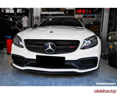 Carbonado CFRP Front Bumper Accessory Set 6pcs for Mercedes Benz W205 C63/S AMG 2015-2021 - CF8502OEM.FL SET
