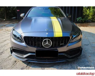 Carbonado CFRP Front Bumper Accessory Set 6pcs for Mercedes Benz W205 C63/S AMG 2015-2021 - CF8502OEM.FL SET