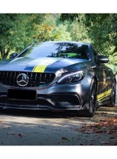 Carbonado CFRP Front Bumper Accessory Set 6pcs for Mercedes Benz W205 C63/S AMG 2015-2021                                     - CF8502OEM.FL SET - Image 14