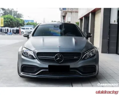 Carbonado CFRP Front Bumper Accessory Set 6pcs for Mercedes Benz W205 C63/S AMG 2015-2021 - CF8502OEM.FL SET
