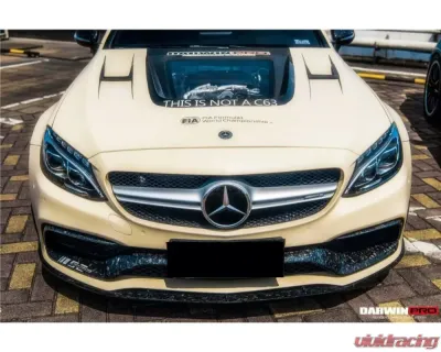 Carbonado CFRP Front Bumper Accessory Set 6pcs for Mercedes Benz W205 C63/S AMG 2015-2021 - CF8502OEM.FL SET