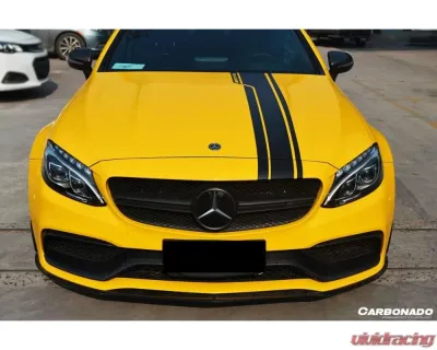 Carbonado CFRP Front Bumper Accessory Set 6pcs for Mercedes Benz W205 C63/S AMG 2015-2021 - CF8502OEM.FL SET