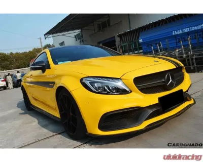Carbonado CFRP Front Bumper Accessory Set 6pcs for Mercedes Benz W205 C63/S AMG 2015-2021 - CF8502OEM.FL SET