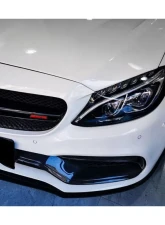 Carbonado CFRP Front Bumper Accessory Set 6pcs for Mercedes Benz W205 C63/S AMG 2015-2021                                     - CF8502OEM.FL SET - Image 10