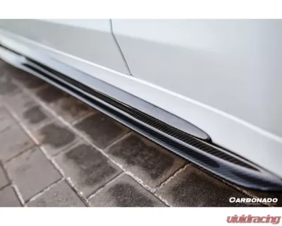 Carbonado CFRP Side Skirts Extension Add On Lip Mercedes Benz W205 C63 | S AMG 2015-2021 - CF8502OEM.SSC