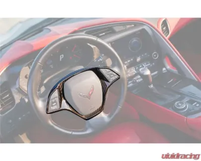 Carbonado DryCF Dry interior Steering Wheel Cover Trim Chevrolet Corvette C7 Z06 Grandsport 2013-2019 - CF8993OEM-INTR-10