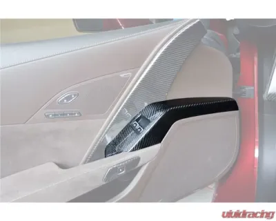 Carbonado DryCF Dry Interior Driver Window Switch Side Armrest Trim Chevrolet Corvette C7 Z06 Grandsport 2013-2019 - CF8993OEM-INTR-12L