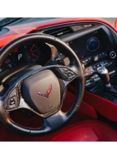 Carbonado DryCF Dry interior Steering Wheel Cover Trim Chevrolet Corvette C7 Z06 Grandsport 2013-2019                                     - CF8993OEM-INTR-10 - Image 5