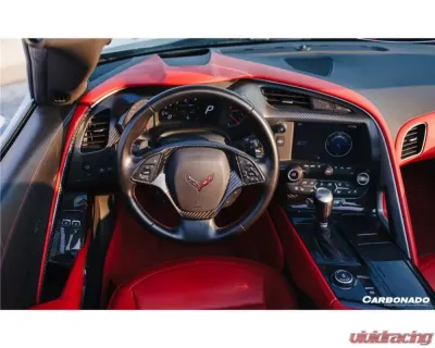 Carbonado DryCF Dry interior Steering Wheel Cover Trim Chevrolet Corvette C7 Z06 Grandsport 2013-2019 - CF8993OEM-INTR-10