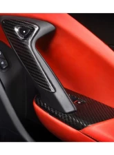 Carbonado DryCF Dry Interior Door Handle Molding Cover Trims Chevrolet Corvette C7 Z06 Grandsport 2013-2019                                     - CF8993OEM-INTR-2R - Image 8