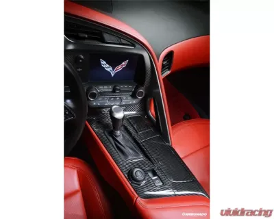 Carbonado DryCF Dry Cup Holder Cover Panel Trim Chevrolet Corvette C7 Z06 Grandsport 2013-2019 - CF8993OEM-INTR-4