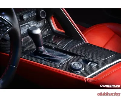 Carbonado DryCF Dry Cup Holder Cover Panel Trim Chevrolet Corvette C7 Z06 Grandsport 2013-2019 - CF8993OEM-INTR-4