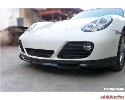 Carbonado Carbon Fiber Reinforced Plastic Front Lip for Porsche Cayman 987 2009-2012 - CF9314EM.L
