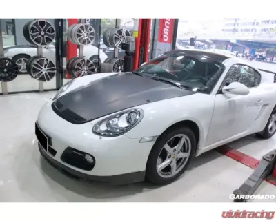 Carbonado Carbon Fiber Reinforced Plastic Front Lip for Porsche Cayman 987 2009-2012 - CF9314EM.L