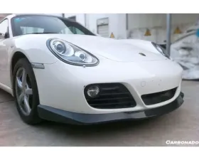 Carbonado CFRP TEK Style Front Lip for Porsche Cayman 987 (2009-2012)