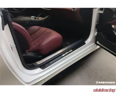 Carbonado DryCF OE Style Dry Door Sills Steps Cover Mercedes Benz C217 S63 | S65 AMG Coupe 2014-2021 - DRYCF8506OEM.DC