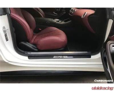 Carbonado DryCF OE Style Dry Door Sills Steps Cover Mercedes Benz C217 S63 | S65 AMG Coupe 2014-2021 - DRYCF8506OEM.DC