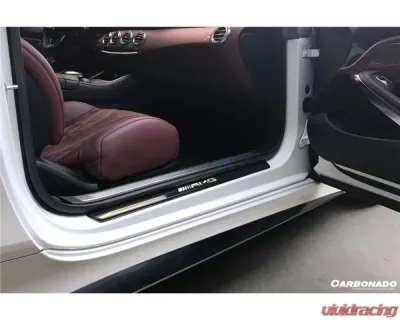 Carbonado DryCF OE Style Dry Door Sills Steps Cover Mercedes Benz C217 S63 | S65 AMG Coupe 2014-2021 - DRYCF8506OEM.DC
