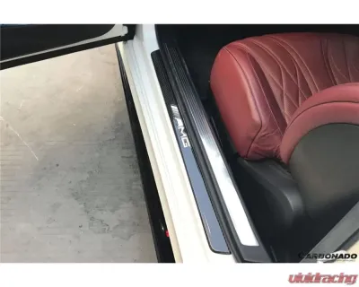 Carbonado DryCF OE Style Dry Door Sills Steps Cover Mercedes Benz C217 S63 | S65 AMG Coupe 2014-2021 - DRYCF8506OEM.DC