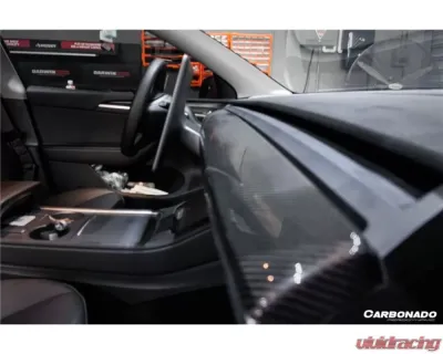 Carbonado DryCF OEM Style Autoclave Dashboard Trim Interior Replacement Tesla Model 3 | Y 2020-2023 - DRYCF9405OE-DBTI