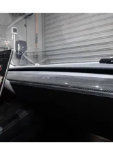 Carbonado DryCF OEM Style Autoclave Dashboard Trim Interior Replacement Tesla Model 3 | Y 2020-2023                                     - DRYCF9405OE-DBTI - Image 14