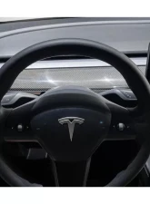 Carbonado DryCF OEM Style Autoclave Dashboard Trim Interior Replacement Tesla Model 3 | Y 2020-2023                                     - DRYCF9405OE-DBTI - Image 16