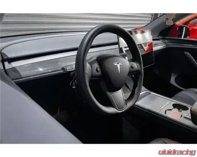 Carbonado DryCF OEM Style Autoclave Dashboard Trim Interior Replacement Tesla Model 3 | Y 2020-2023 - DRYCF9405OE-DBTI