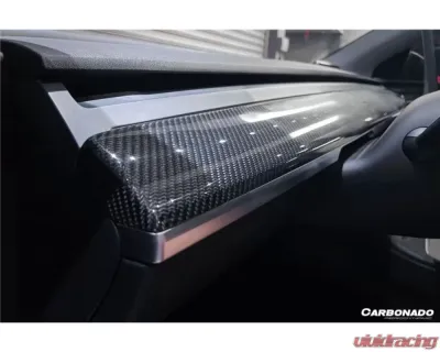 Carbonado DryCF OEM Style Autoclave Dashboard Trim Interior Replacement Tesla Model 3 | Y 2020-2023 - DRYCF9405OE-DBTI
