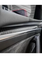 Carbonado DryCF OEM Style Autoclave Door Trim Interior Replacement Tesla Model 3 | Y 2020-2023                                     - DRYCF9405OE-DTI - Image 11