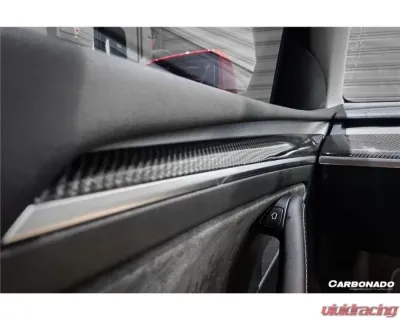 Carbonado DryCF OEM Style Autoclave Door Trim Interior Replacement Tesla Model 3 | Y 2020-2023 - DRYCF9405OE-DTI
