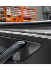 Carbonado DryCF OEM Style Autoclave Door Trim Interior Replacement Tesla Model 3 | Y 2020-2023                                     - DRYCF9405OE-DTI - Image 13