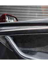 Carbonado DryCF OEM Style Autoclave Door Trim Interior Replacement Tesla Model 3 | Y 2020-2023                                     - DRYCF9405OE-DTI - Image 15