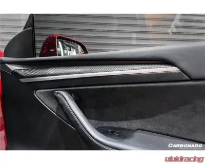 Carbonado DryCF OEM Style Autoclave Door Trim Interior Replacement Tesla Model 3 | Y 2020-2023 - DRYCF9405OE-DTI