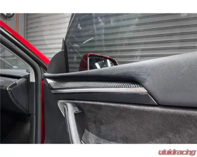 Carbonado DryCF OEM Style Autoclave Door Trim Interior Replacement Tesla Model 3 | Y 2020-2023 - DRYCF9405OE-DTI