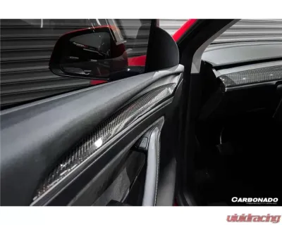 Carbonado DryCF OEM Style Autoclave Door Trim Interior Replacement Tesla Model 3 | Y 2020-2023 - DRYCF9405OE-DTI
